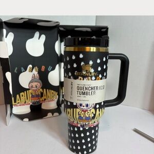 Stanley Black and Gold Labubu Candy Tumbler